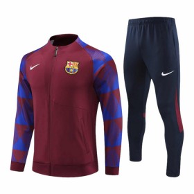 FC Barcelone Quarter Zip Ensemble Vestes d'Entraînement Rouge 2023-24